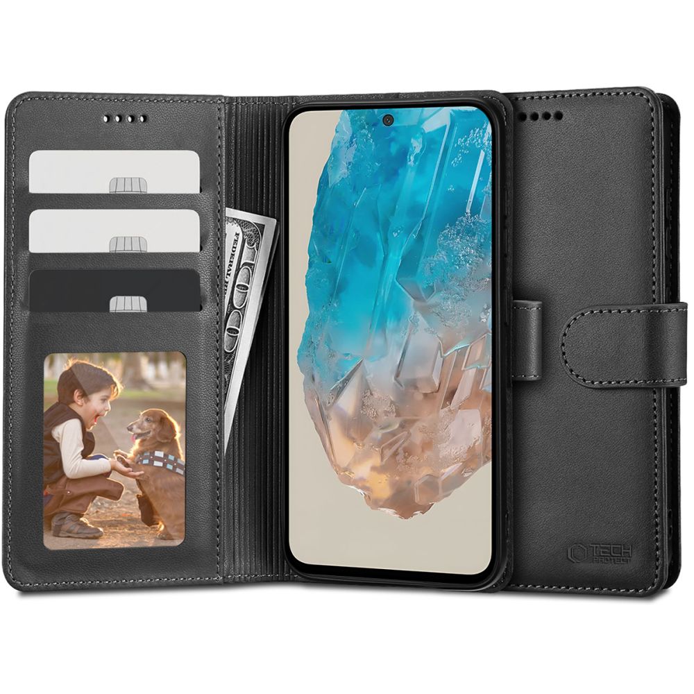 Tech-Protect Piniginės dėklas Samsung Galaxy M35 5G - juodas