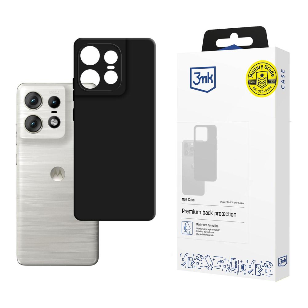3mk matinis dėklas telefonui Motorola Edge 50 Pro - juodas