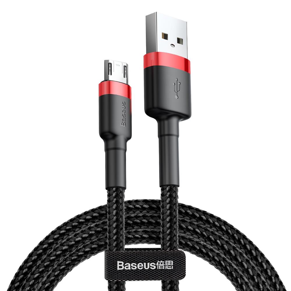 Baseus kabelis Cafule USB - microUSB 3,0 m 1,5A raudonas-juodas