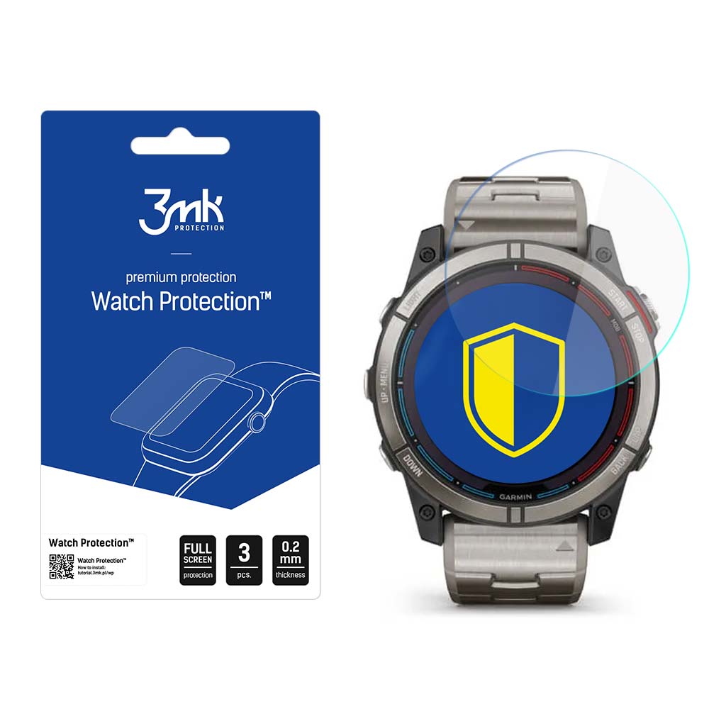 Hibridinis stiklas 3mk Watch Protection FlexibleGlass Garmin Quatix 7X laikrodžiui