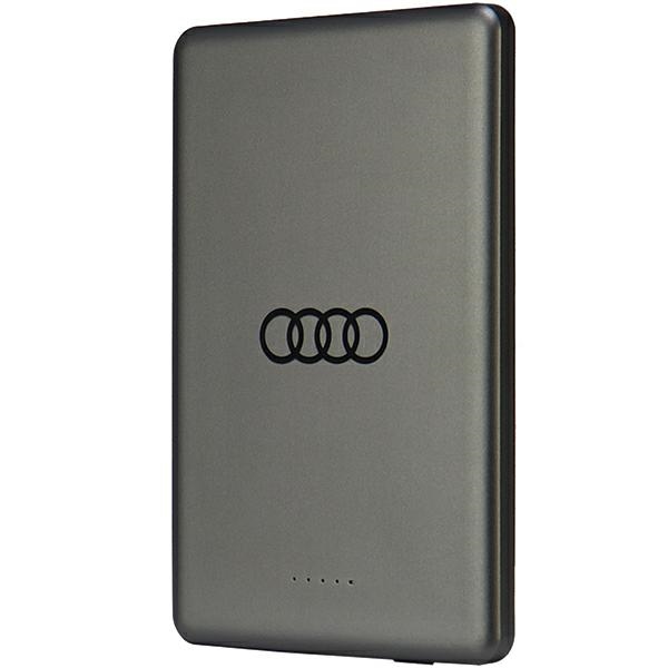 Išorinė baterija Audi Big Logo Magnetinis indukcinis 15W 5000mAh - pilka