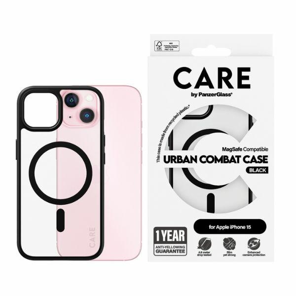 CARE by PanzerGlass Urban Combat Magnetinis dėklas telefonui iPhone 15 - juodas