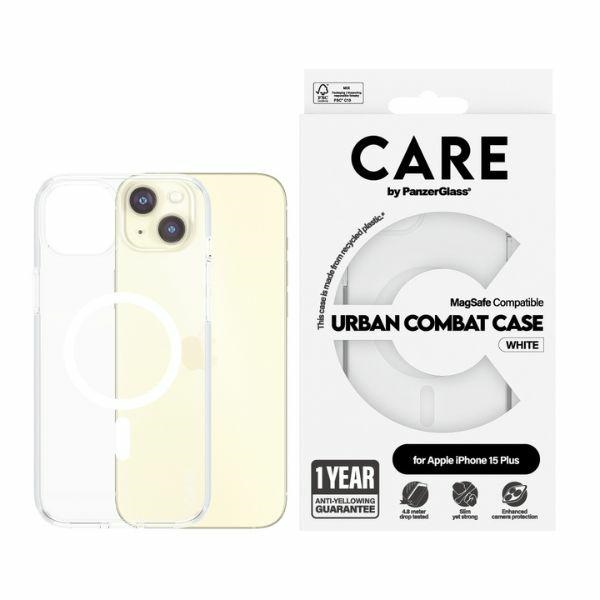 CARE by PanzerGlass Urban Combat Magnetinis dėklas telefonui iPhone 15 Plus - baltas