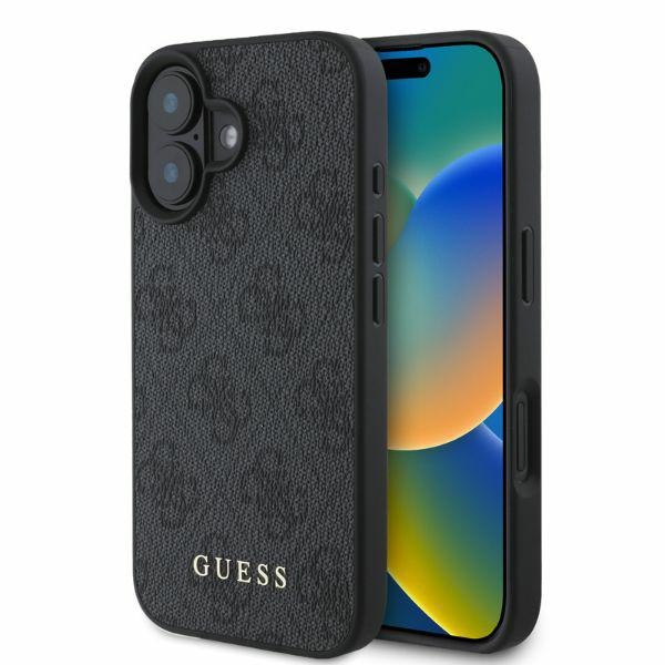 Guess 4G Classic dėklas telefonui iPhone 16 - juodas
