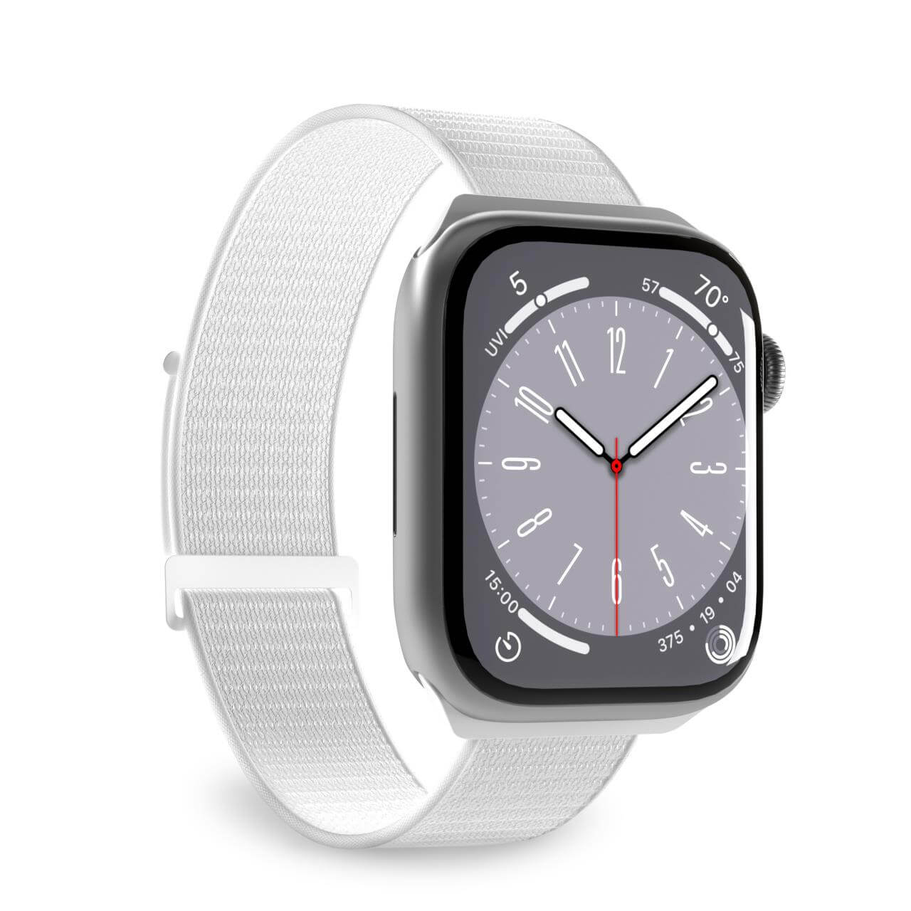 Puro Sport nailoninis dirželis Apple Watch 38 / 40 / 41 mm – baltas spalvos