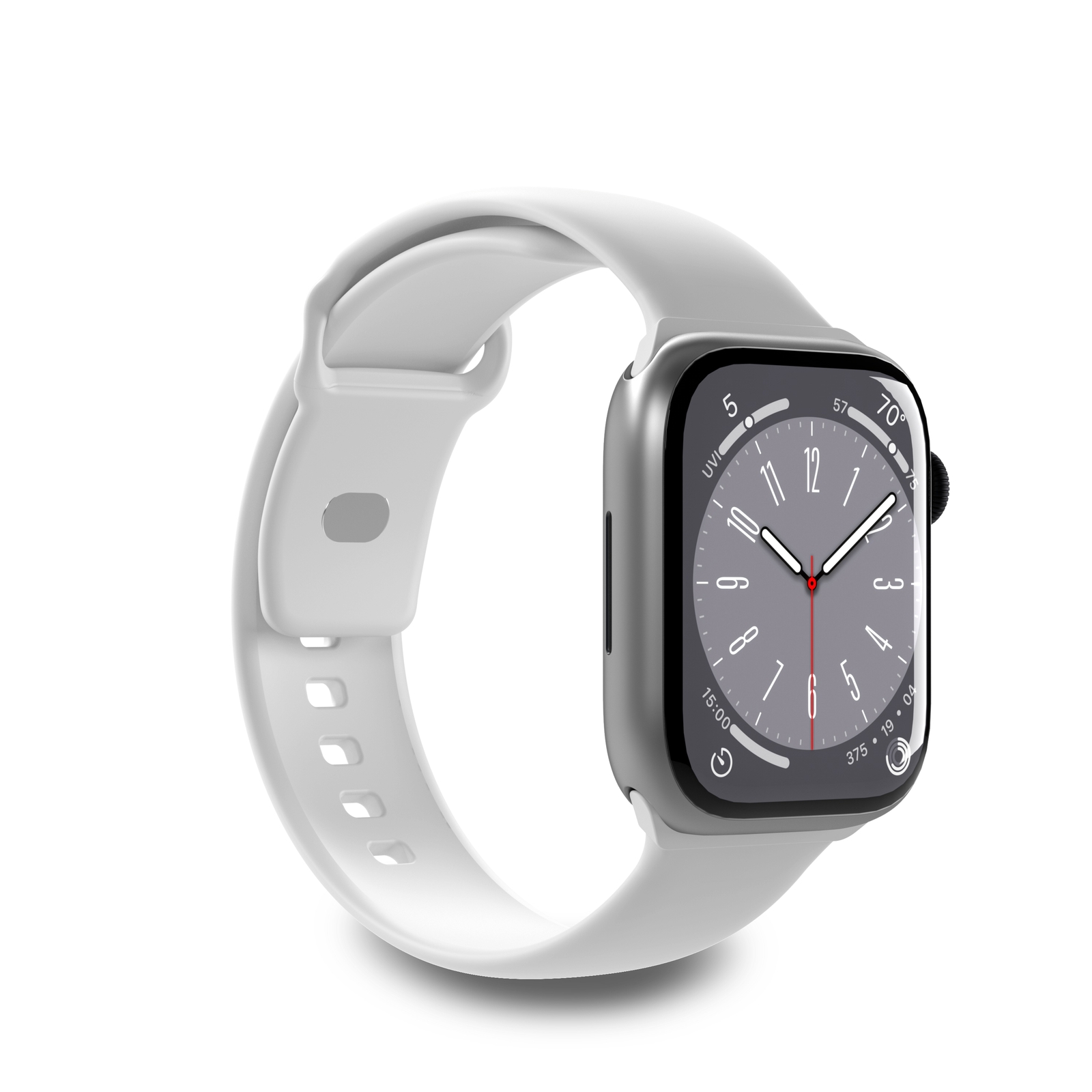 Puro Icon silikoninis dirželis Apple Watch 42/44/45/49 mm - baltas (2 vnt.)