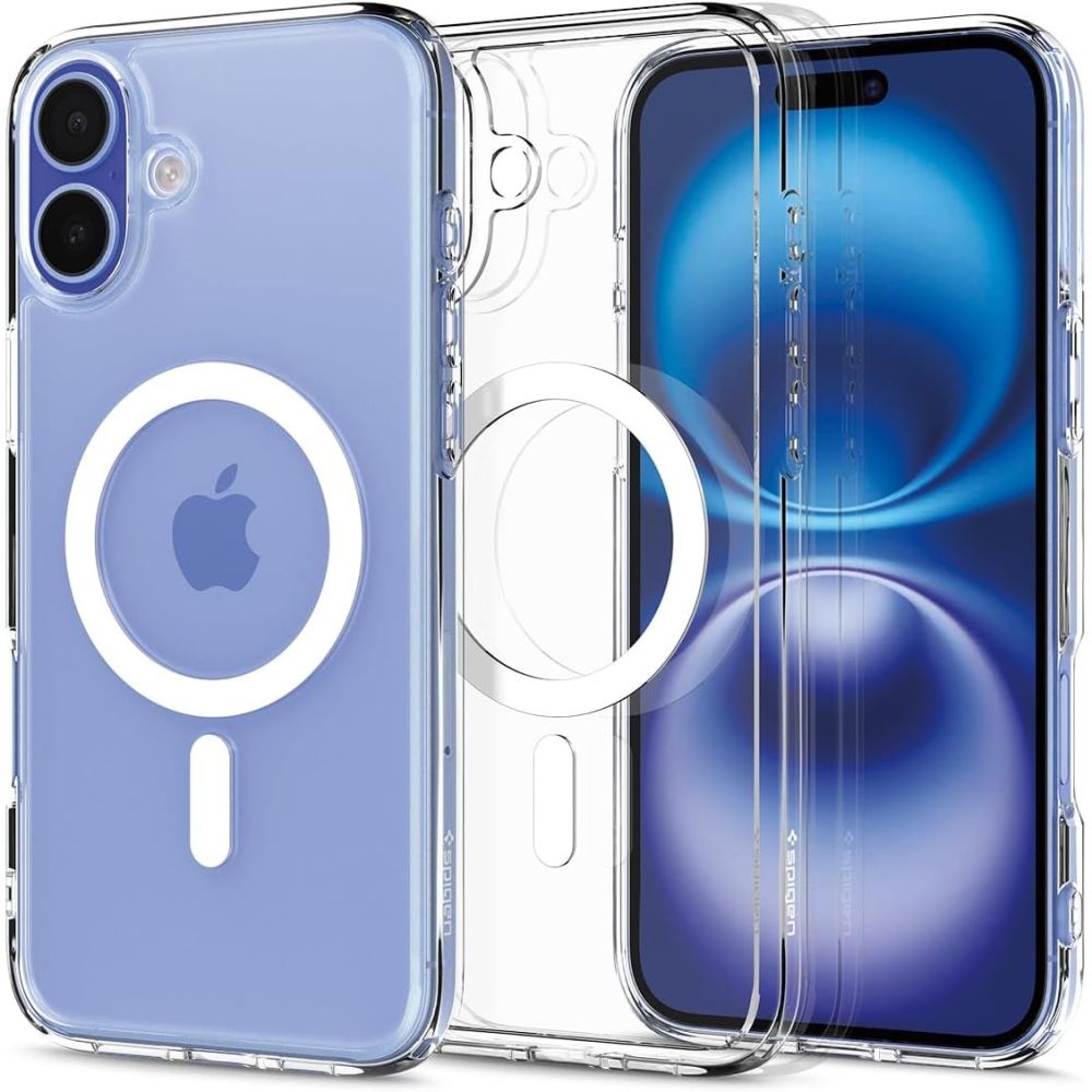 Spigen Ultra Hybrid MagSafe dėklas, skirtas iPhone 16 – balta