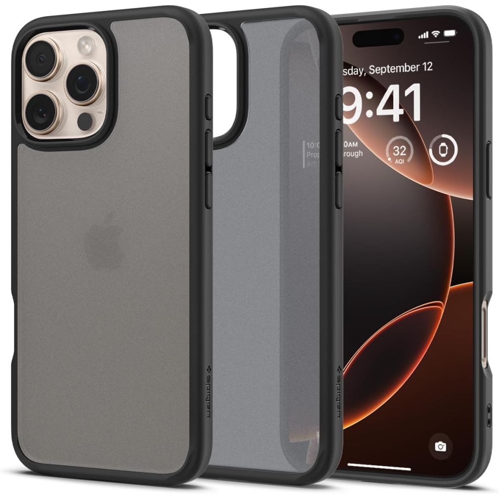 Spigen Ultra Hybrid iPhone 16 Pro dėklas - juoda