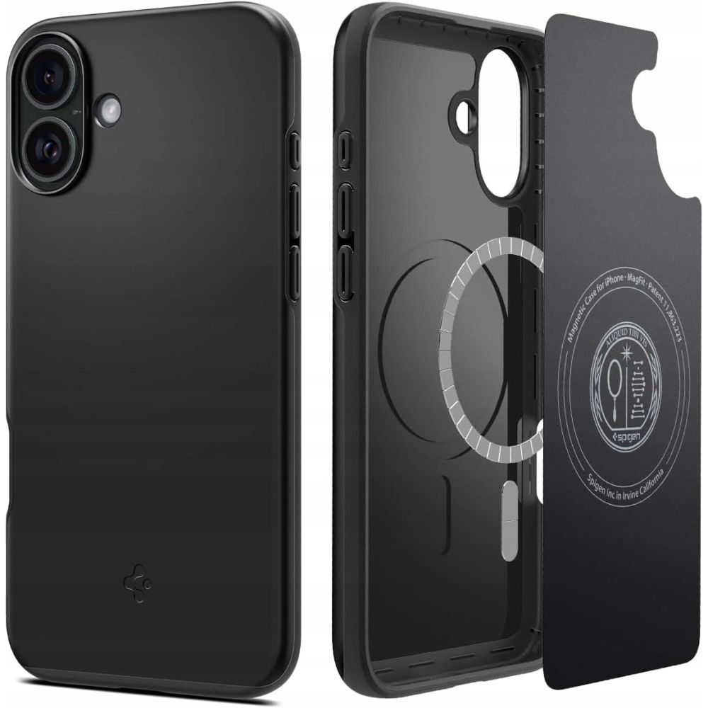 Spigen Thin Fit Magnetinis dėklas iPhone 16 Plus - juodas