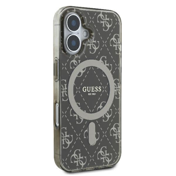 Guess IML 4G Fonas Magnetinis dėklas telefonui iPhone 16 Plus - rudas