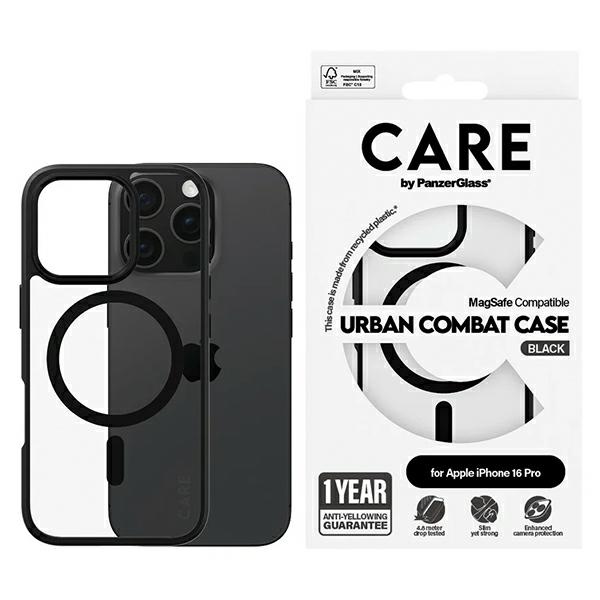 CARE by PanzerGlass Flagship Urban dėklas telefonui iPhone 16 Pro 6.3" Magnetinis 1358