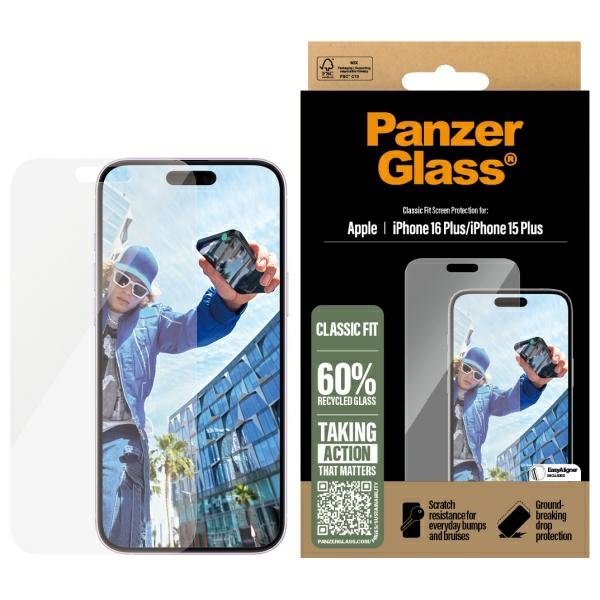 PanzerGlass apsauginis stiklas iPhone 16 Plus 6.7" klasikinis 2875