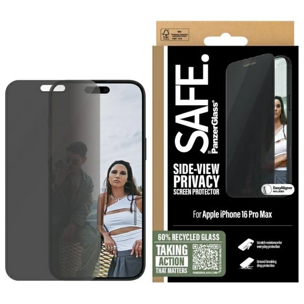 SAFE by PanzerGlass iPhone 16 Pro Max 6.9" Privatumo apsauginis stiklas Ultra-Wide Fit SAFEP95878