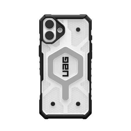 UAG Pathfinder skaidrus Magnetinis dėklas iPhone 16 Plus - baltas