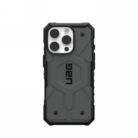 UAG Pathfinder Magnetinis dėklas iPhone 16 Pro - sidabrinis