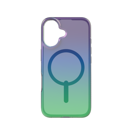 ZAGG Milan Snap dėklas telefonui su Magnetiniu iPhone 16 - žalia/violetinė