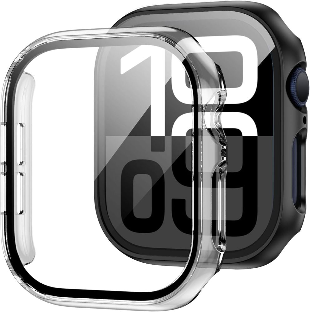 Tech-Protect Defense360 grūdinto stiklo dėklas Apple Watch 10 (46mm) - skaidrus