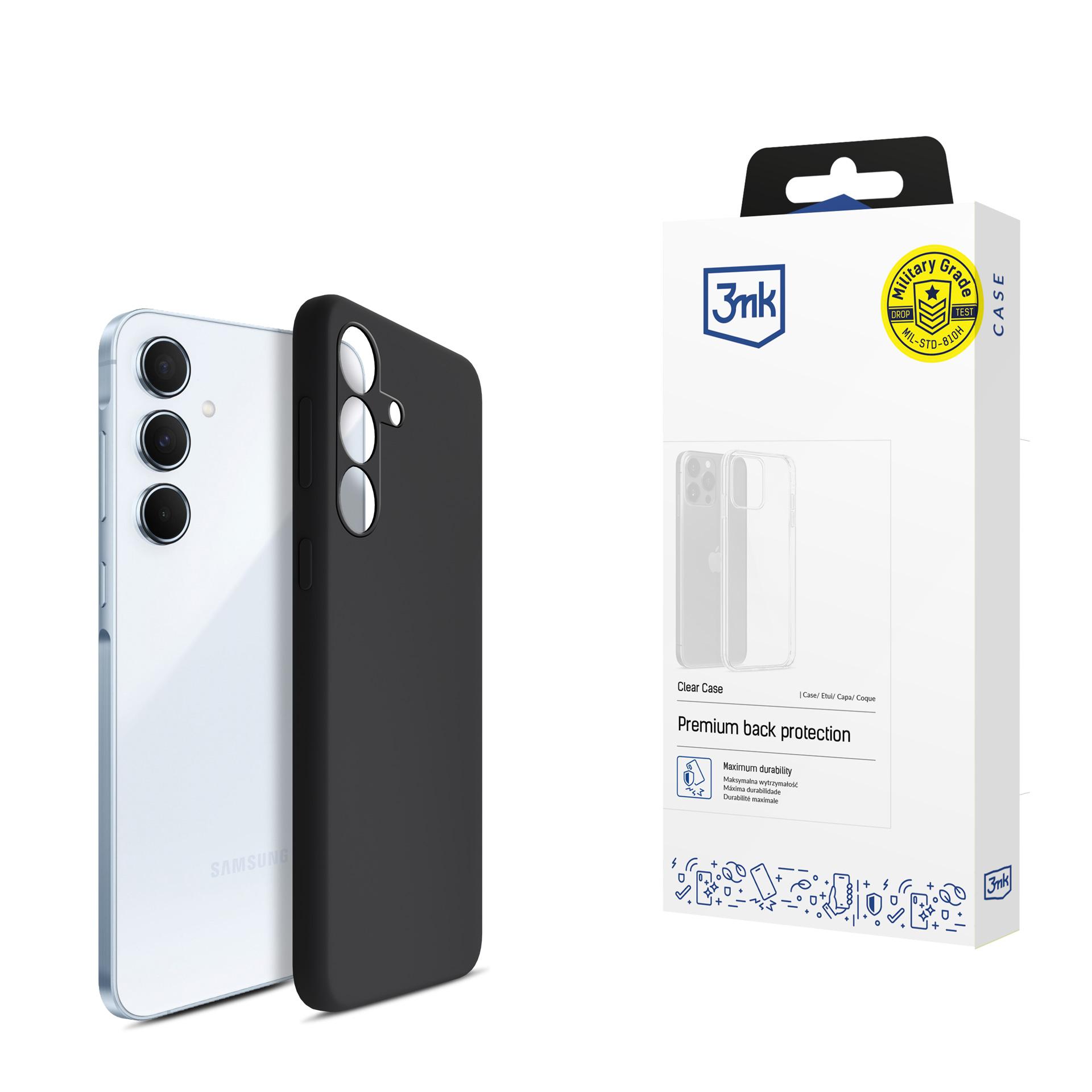 3mk silikoninis dėklas telefonui Samsung Galaxy A55 5G - juodas