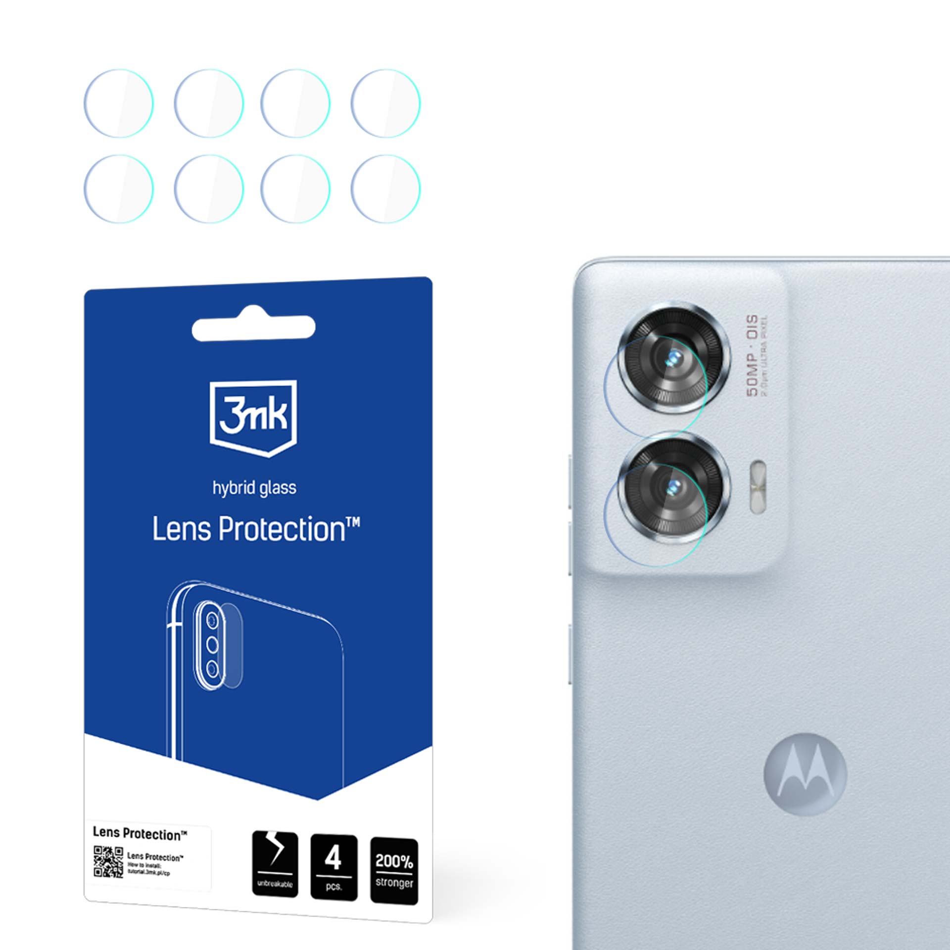 Kameros dangtelis 3mk Lens Protection Motorola Edge 50 Fusion