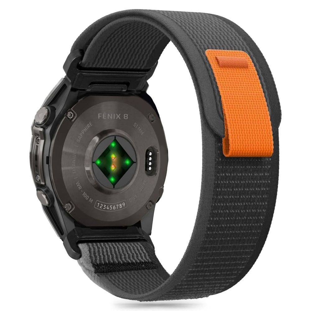 Tech-Protect nailoninis dirželis Garmin Fenix 5X / 5X PLUS / 6X / 6X Pro / 7X / 8 (51MM) - juodas