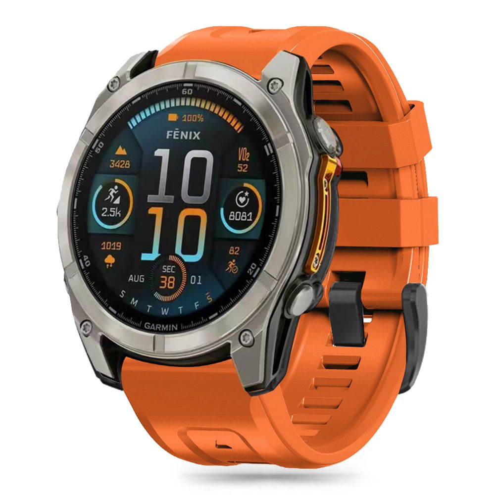 Tech-Protect silikoninis dirželis Garmin Fenix 5S / 5S PLUS / 6S / 6S Pro / 7S / 8 (43MM) - oranžinis
