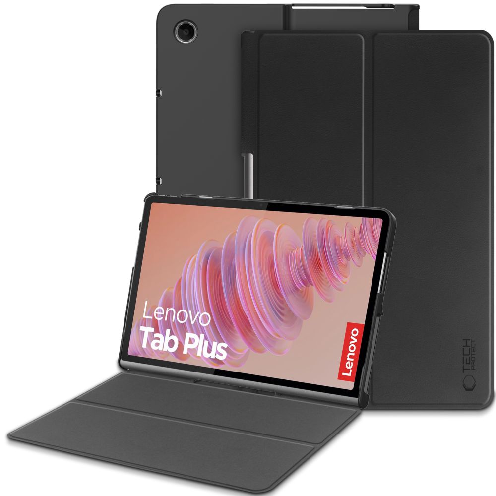 Tech-Protect SmartCase dėklas Lenovo TAB PLUS - juodas