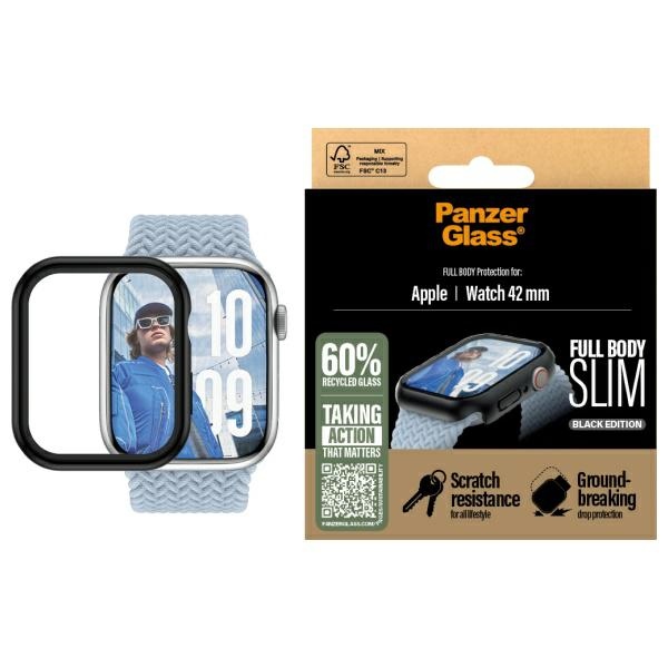 PanzerGlass Snappie Pilnas korpusas Apple Watch 10 42mm juodas/juodas 3716