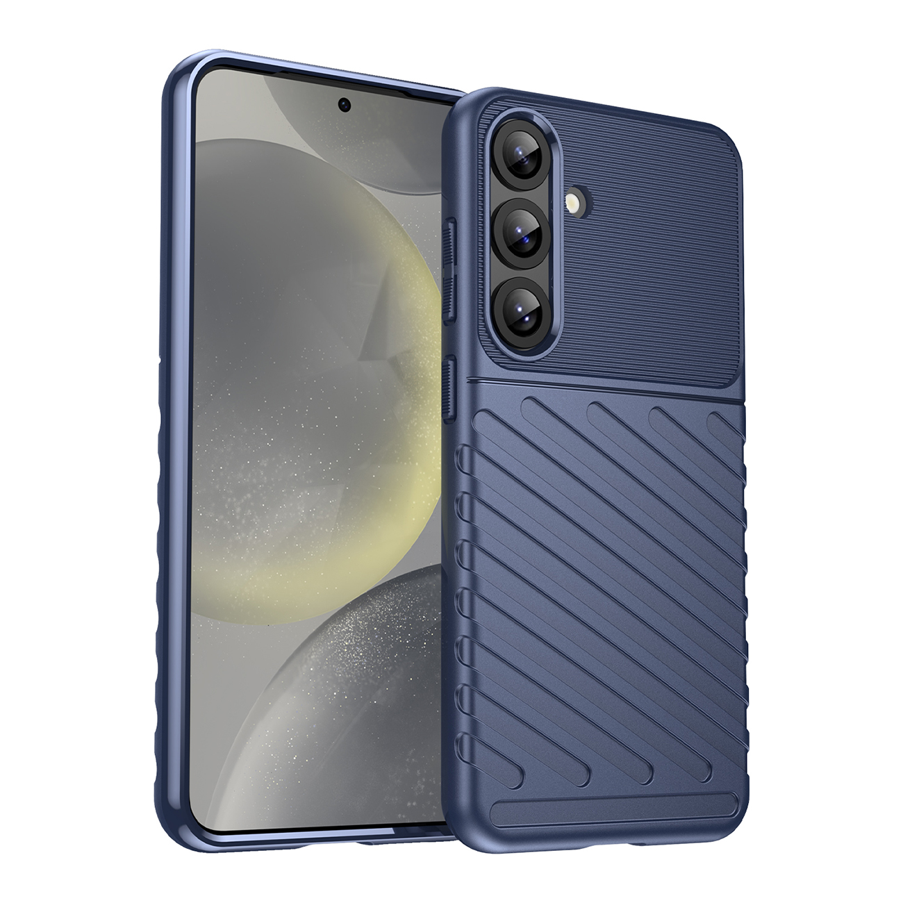 Griaustinio dėklas Samsung Galaxy S25+ silikoninis šarvuotas dangtelis - mėlynas