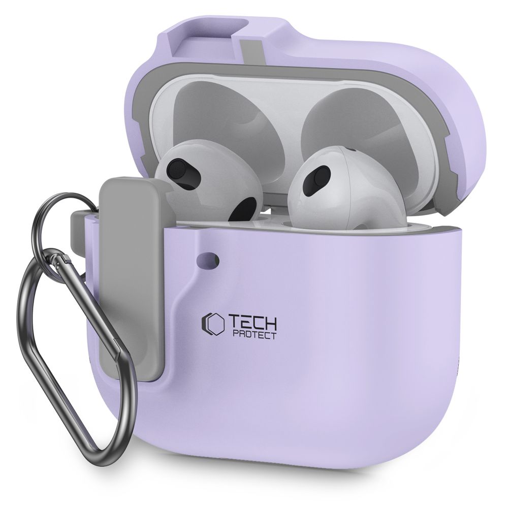 Tech-Protect Slim Hook dėklas AirPods 4 - violetinis