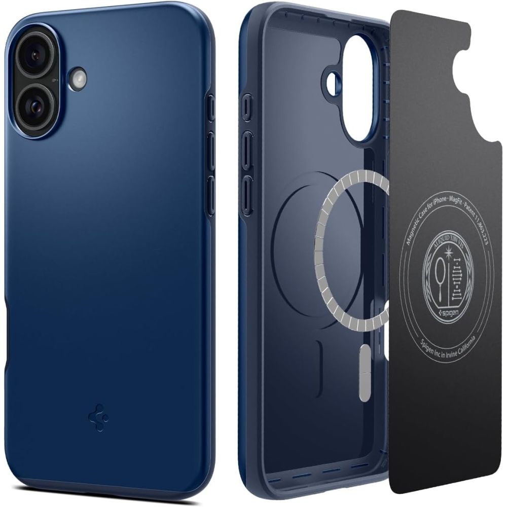 Spigen Thin Fit Magnetinis iPhone 16 dėklas - mėlynas