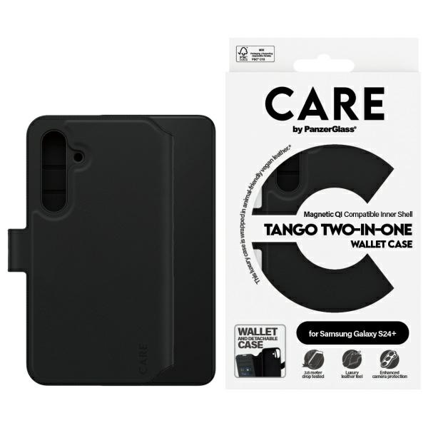 CARE by PanzerGlass Feature Tango 2in1 piniginės dėklas telefonui Samsung Galaxy S24+ - juodas