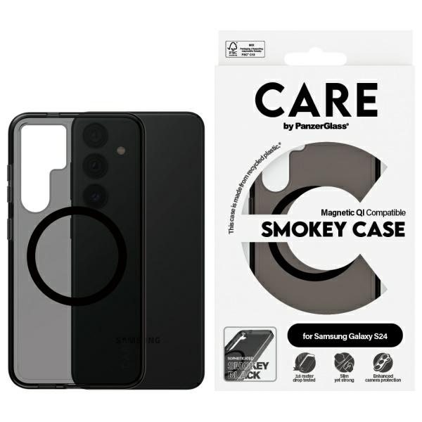 CARE by PanzerGlass Flagship QI dėklas telefonui Samsung Galaxy S24 - juodas