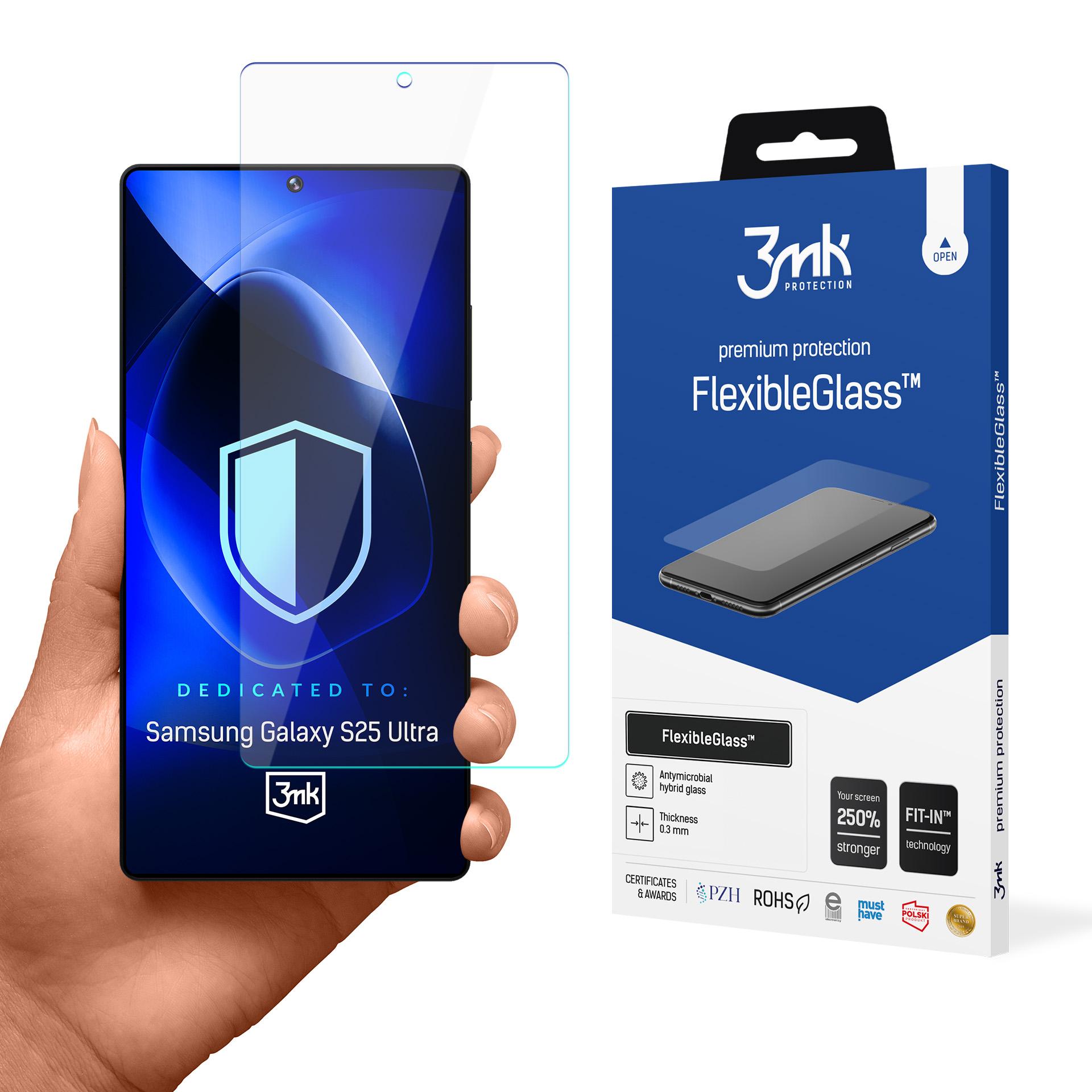 Hibridinis stiklas 3mk FlexibleGlass Samsung Galaxy S25 Ultra