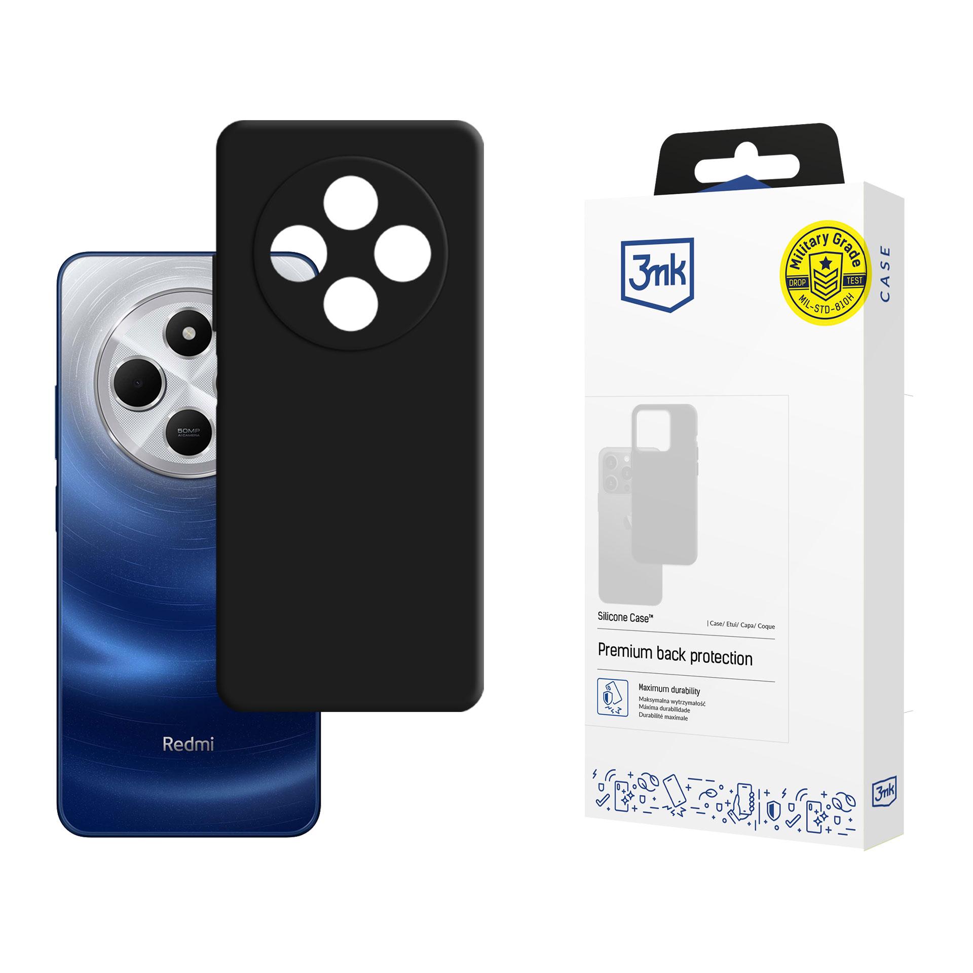 3mk Silikoninis dėklas telefonui Xiaomi Redmi 14C / Xiaomi Redmi A4 5G - juodas