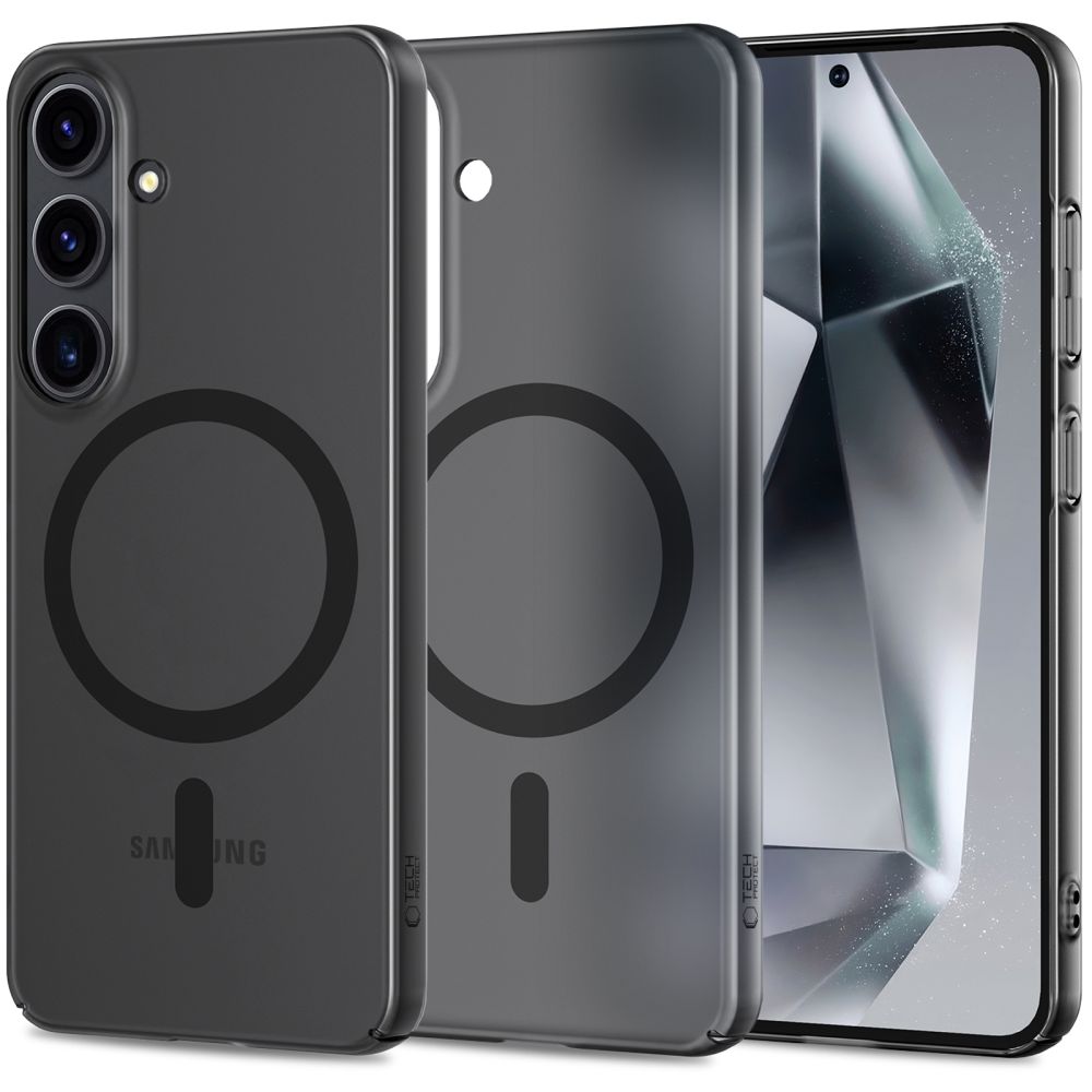 Tech-Protect MagSlim Magnetinis dėklas telefonui Samsung Galaxy S25 - Juodas