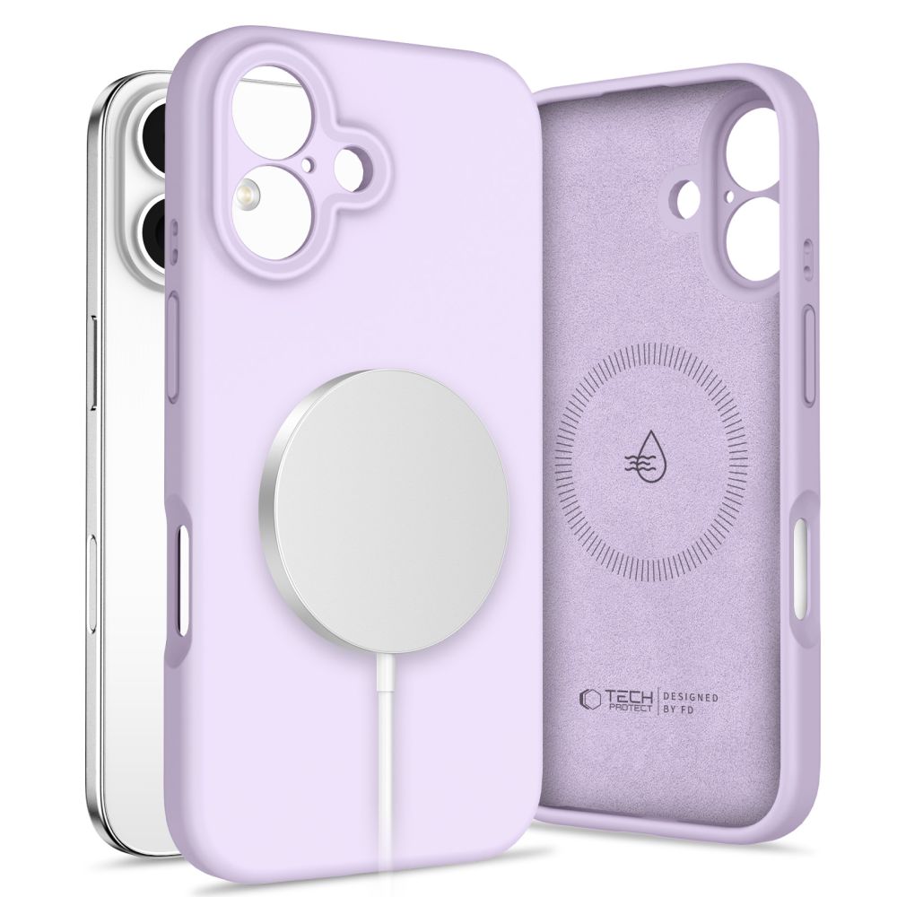 Tech-Protect Skystas silikoninis Magnetinis dėklas iPhone 16 - violetinis
