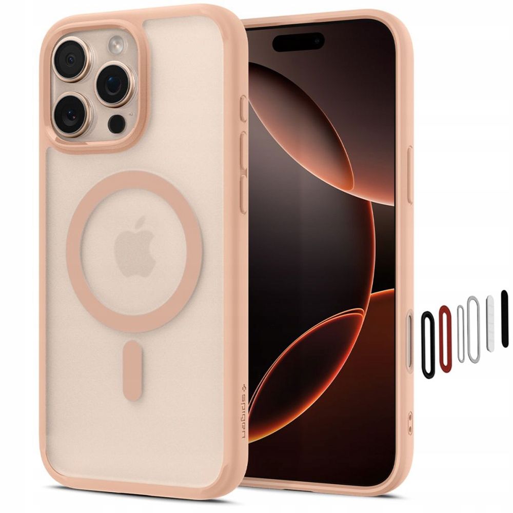 Spigen Ultra Hybrid 'T' Magnetinis dėklas telefonui iPhone 16 Pro - rožinis (m)