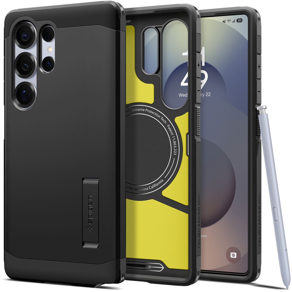 Spigen Tough Armor Magnetinis dėklas telefonui Samsung Galaxy S25 Ultra - juodas