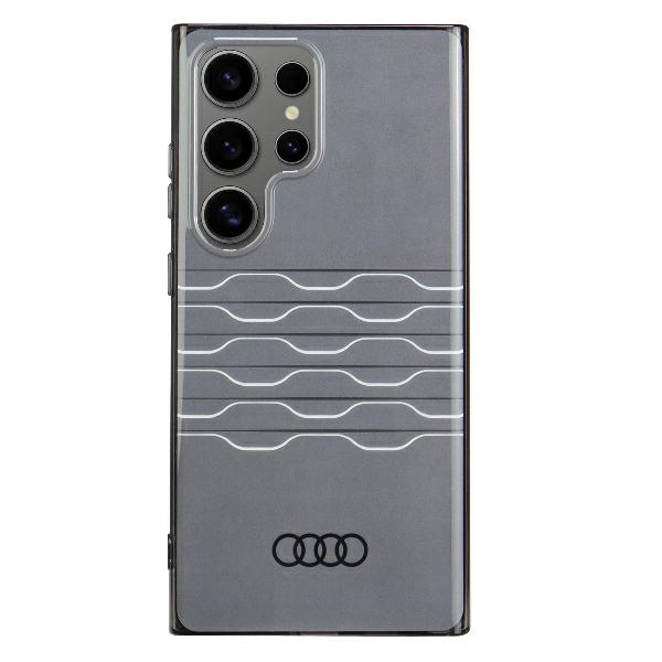 Audi IML Geometrinio rašto dėklas telefonui S24 Ultra S928 juodas/juodas kietas dėklas AU-IMLS24U-A6/D3-BK