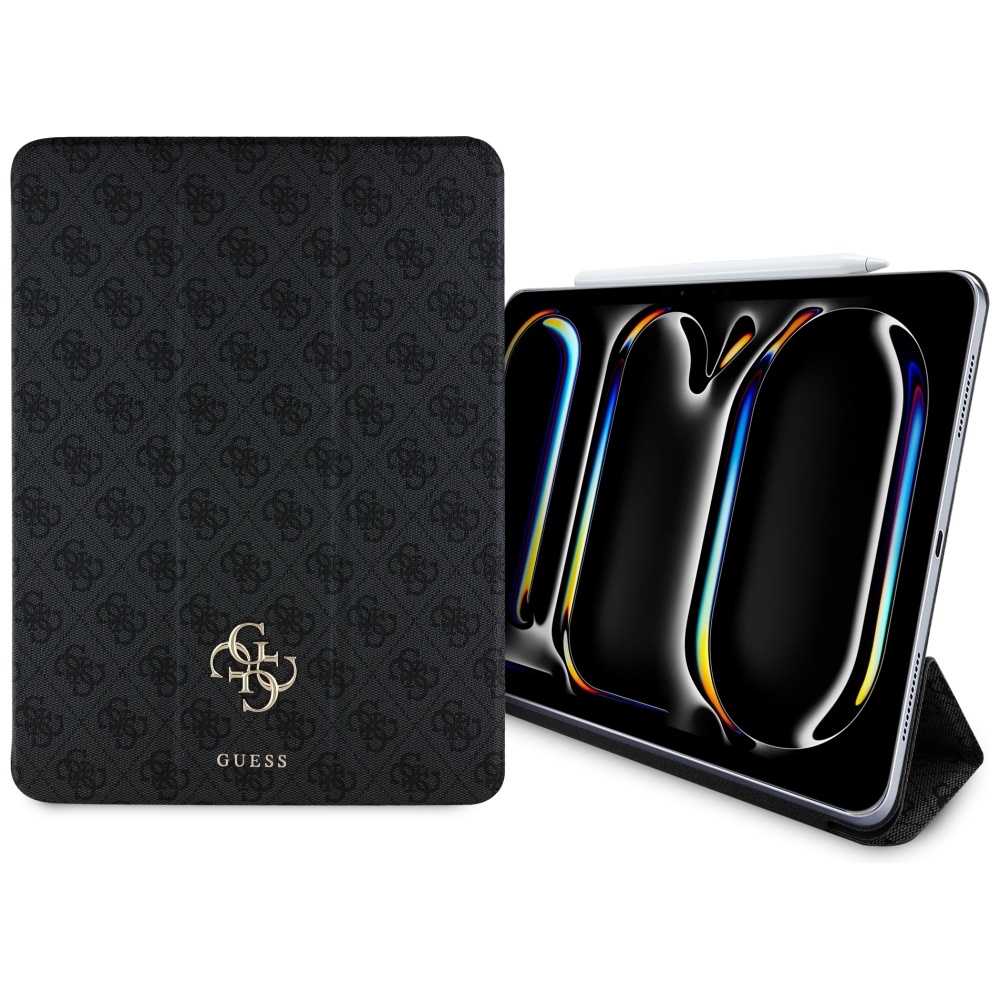 Guess GUFC13PM24PS4SGK iPad Pro 13" 2024 juodas/juodas Magnetinis 4G Didelis Logotipas