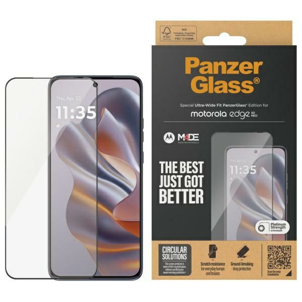 PanzerGlass itin plačios aprėpties grūdintas apsauginis stiklas Motorola Edge 50 Neo