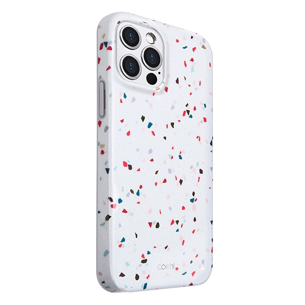 Uniq Coehl Terrazzo dėklas telefonui iPhone 12 / 12 Pro 6.1" - balta