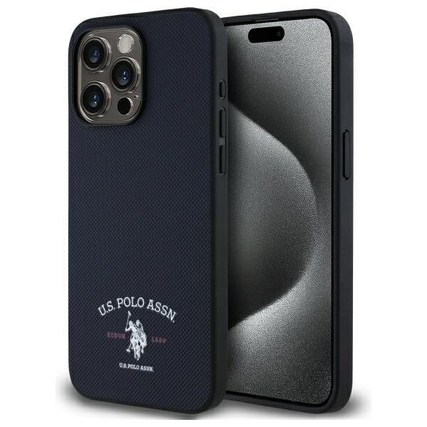 US Polo USHCP15XPARV dėklas telefonui iPhone 15 Pro Max 6.7" su spausdintu DH logotipu - tamsiai mėlyna