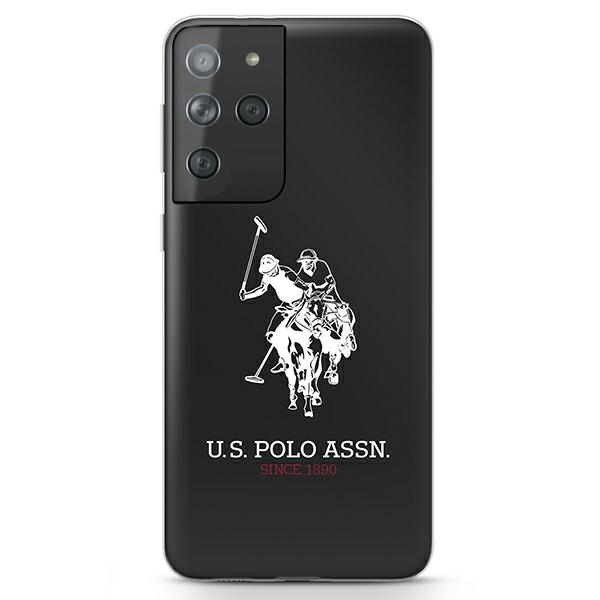 US Polo Blizgus Didelis Logotipas Dėklas Samsung Galaxy S21 Ultra - Juodas