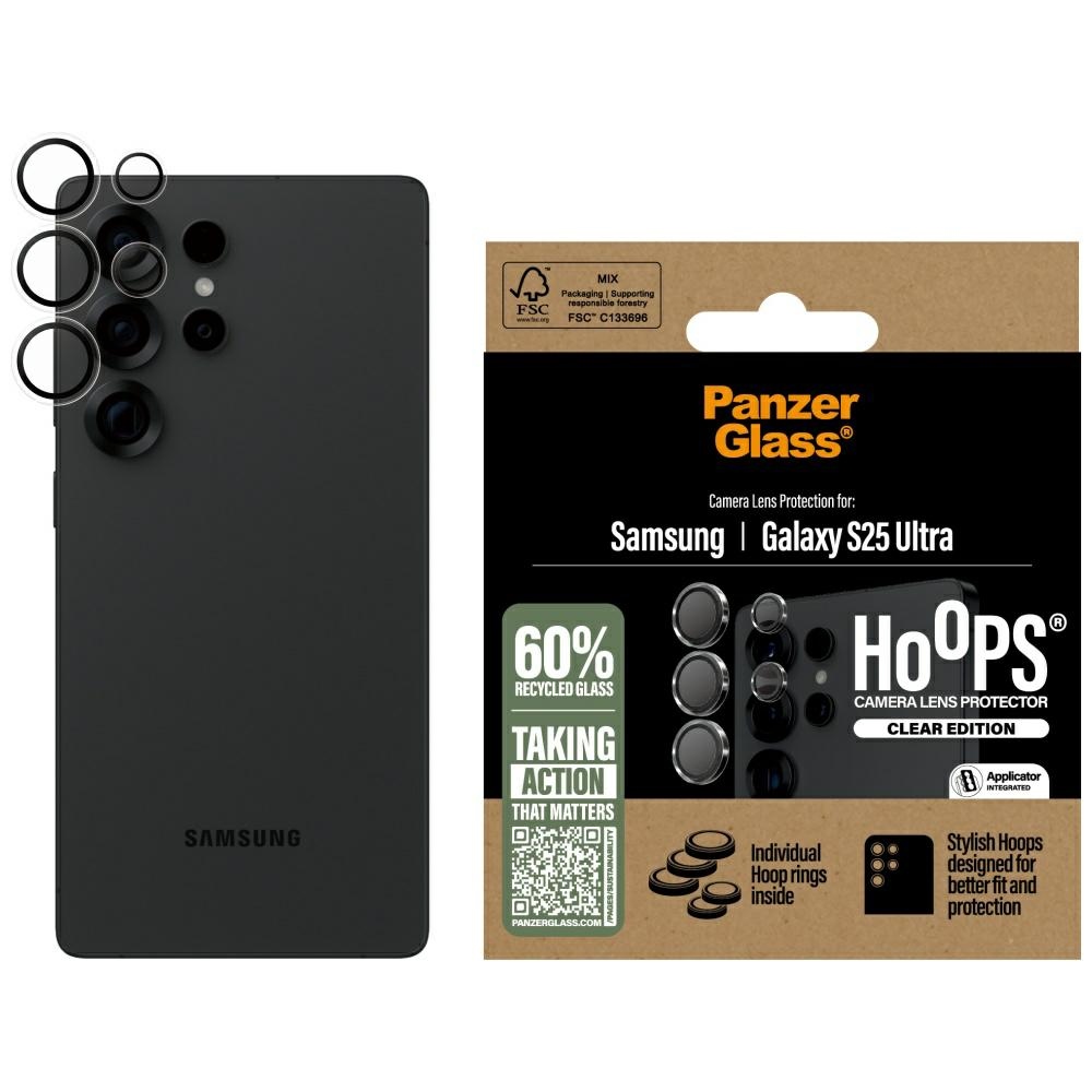 PanzerGlass Hoops objektyvo apsauginis stiklas Samsung Galaxy S25 Ultra skaidrus