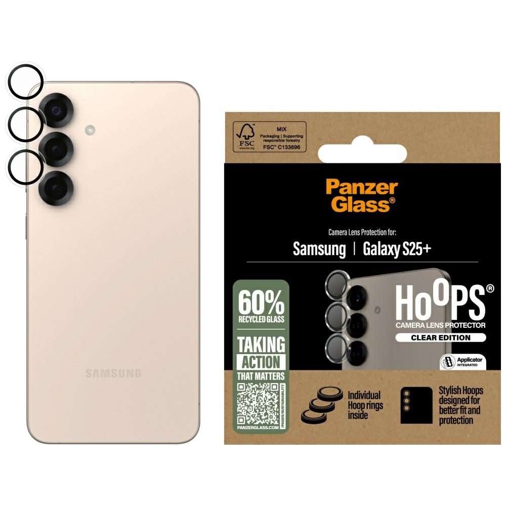 PanzerGlass Hoops objektyvo apsauginis stiklas Samsung Galaxy S25+ skaidrus