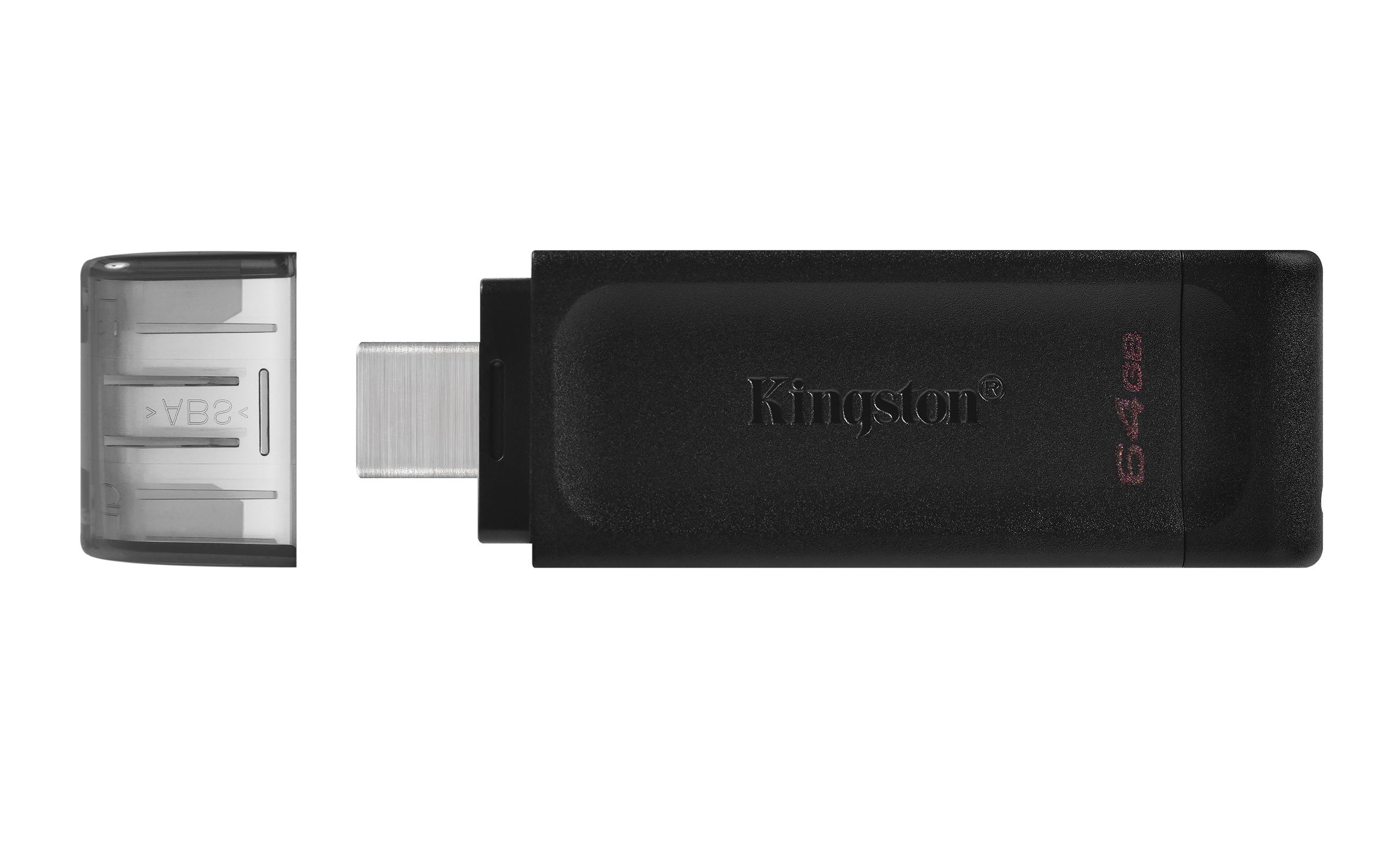 Kingston atmintukas 64GB USB-C DT70 juodas