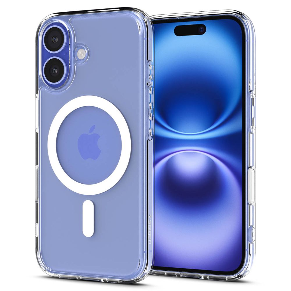 Spigen Ultra Hybrid "T" Magnetinis iPhone 16 dėklas - Baltas
