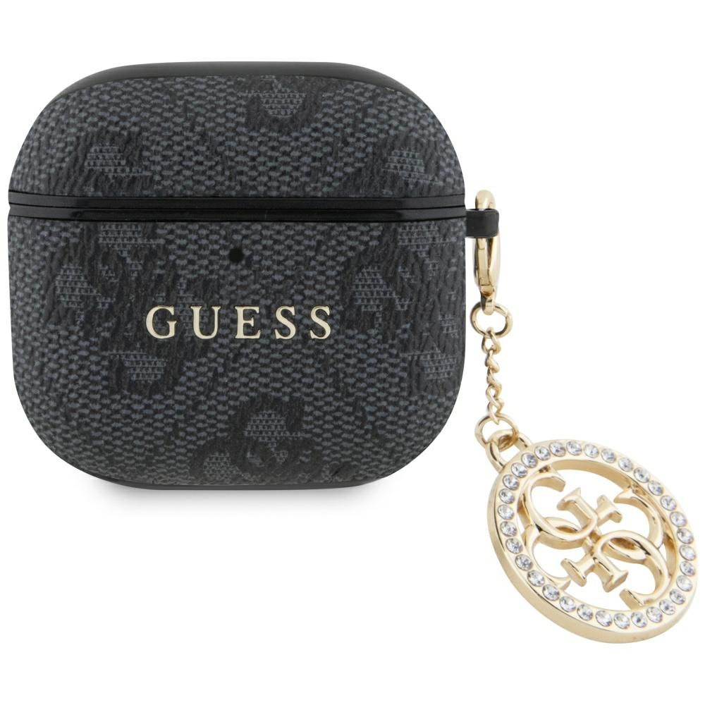 Guess 4G Strass Charm dėklas AirPods 4 - juodas