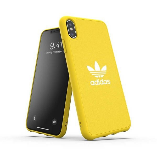 Adidas formuotas dėklas drobinis dėklas iPhone Xs Max - geltonas